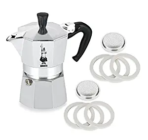 Best bialetti moka express 06799 3-cup espresso machine aluminum