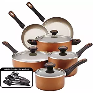 Best farberware classic stainless steel nonstick 17-piece cookware set