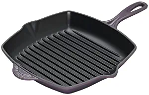 Le Creuset Enameled Cast-Iron 10-1/4-Inch Square Skillet Grill, Cassis