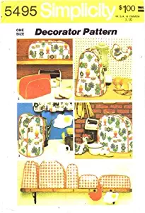 Simplicity 5495 Sewing Pattern Kitchen Appliance Mixer Blender Toaster Covers Potholder