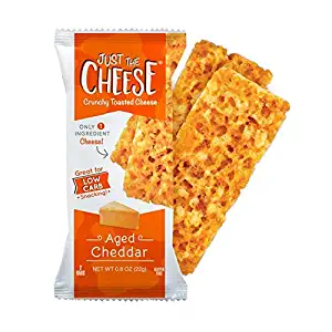 Just the Cheese Bars, Crunchy Baked Low Carb Snack Bars. 100% Natural Cheese. High Protein and Gluten Free … (Aged Cheddar)