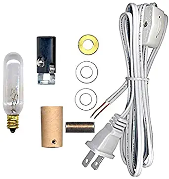 National Artcraft Lighting Kit with Candelabra Size Socket and 15W Bulb Has All The Parts Necessary for Creative Illumination Projects