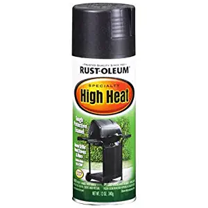 Rust-Oleum 7778830 High Heat Enamel Spray, 12 oz, Bar-B-Que Black