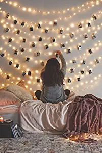 12APM 66 Ft 200LEDs Waterproof Starry Fairy Copper String Lights USB Powered for Bedroom Indoor Outdoor Warm White Ambiance Lighting for Patio Halloween Thanksgiving Christmas Party Wedding Decor