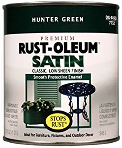 Rust-Oleum 7732502 Stops Rust, 32 oz. Quart, Hunter Green Satin Finish
