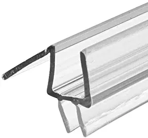 Prime-Line M 6258 Frameless Shower Door Bottom Seal – Stop Shower Leaks and Create a Water Barrier (3/8” x 36”, Clear Vinyl)