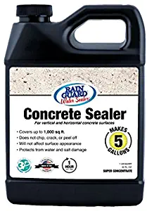 Premium CONCRETE SEALER Concentrate (Makes 5 Gal) Clear Natural Finish, Silane Siloxane Penetrating Water Repellent Sealer For all Unpainted/Unsealed Concrete Surfaces
