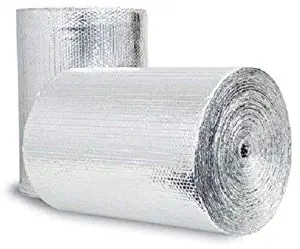 Double Bubble Reflective Foil Insulation: (48 in X 10 Ft Roll) Industrial Strength, Commercial Grade, No Tear, Radiant Barrier Wrap for Weatherproofing Attics, Windows, Garages, RV's, Ducts & More!