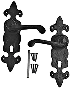 Antique Look Spring Loaded Handle for Interior and Exterior Gates and Doors - Black
