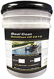 GoldStar Asphalt Sealer. Just Pour and Spread. Seal Streets, Driveways and Blacktop. 5GL Bucket