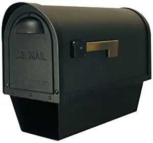 Classic Curbside Mailbox w Paper Tube (Black)