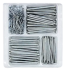 Hardware Nail Assortment Kit, Includes Wire, Finish, Common, Brad and Picture Hanging Nails