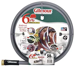 Gilmour 29 Series 6 Ply Commercial Rubber/Vinyl Hose 5/8 Inch x 50 Feet 29-58050 Gray
