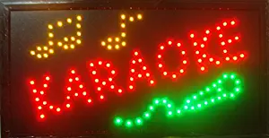 CHENXI Led karaoke neon sign new 48X25 CM indoor ultra bright flashing customed karaoke store Led sign (48 X 25 CM, A)