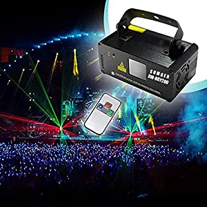 Sumger Professional DMX512 LED Stage Light RGY Laser Scanner DJ Disco Beam Stage Lighting Effect Laser Projector illumination Show Light Sound Activated with Remote for Festival Bar Club Party Wedding