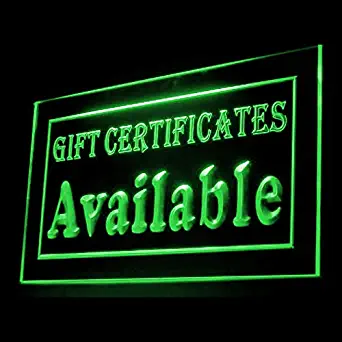 200006 Gift Vouchers Available Consumer Discount Display LED Light Sign