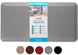 ComfiLife Anti Fatigue Floor Mat – 3/4 Inch Thick Perfect Kitchen Mat, Standing Desk Mat – Comfort at Home, Office, Garage – Durable – Stain Resistant – Non-Slip Bottom – Gray, 20x39 Inch