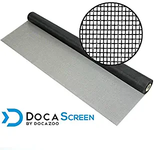 DocaScreen Standard Window Screen Roll – 36” x 100’ Fiberglass Screen Roll – Window, Door and Patio Screen – Insect Screen // Fiberglass Screening // Screen Replacement // Window Screens