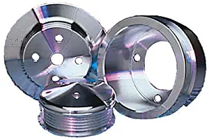 March Performance 2010 Performance Series Clear Powdercoat Aluminum Ultra Pulley Set - Set of 3