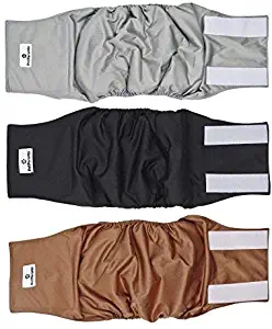 Pet Parents Premium Washable Dog Belly Bands (3pack) of Male Dog Diapers, Dog Marking Male Dog Wraps, High Absorbing Belly Band for Male Dogs