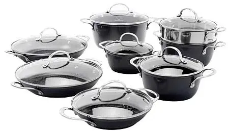 Curtis Stone Dura-Pan Nonstick 15-piece Nesting Cookware Set Model 655-425