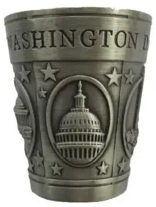 Washington D.C. Pewter Shot Glass