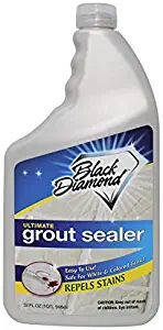 Black Diamond Stoneworks Ultimate Grout Sealer: Stain Sealant Protector for Tile, Marble, Floors, Showers and Countertops. (1-Quart)