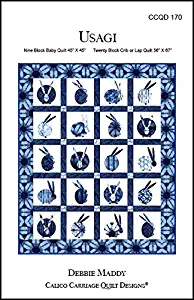 Calico Carriage Quilt Pattern - Usagi Quilt Pattern for 9 Blocks (45" x 45") or 20 Blocks (56" x 67")