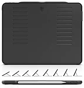 The Muse Case - 2018 iPad Pro 12.9 inch 3rd Gen (New Model) - Very Protective But Thin + Convenient Magnetic Stand + Sleep/Wake Cover by ZUGU CASE (Black)