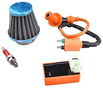 Racing Ignition Coil + AC CDI + 39mm Air Filter Spark Plug for GY6 4-Stroke Engine 139QMB 152QMI 157QMJ 50cc-150cc Scooter ATV Go Kart Moped Quad Pit Dirt Bike