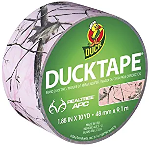 Duck Brand Realtree Camo Duct Tape, Pink, 1.88 Inches x 10 Yards, 1 Roll (283109)