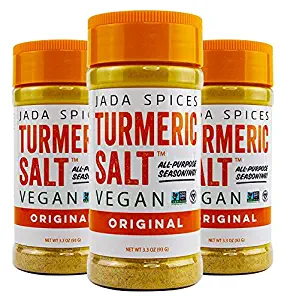 JADA Spices Turmeric Salt Spice and Seasoning - 3PACK Combo - Vegan, Keto & Paleo Friendly - Perfect for Cooking, BBQ, Grilling, Rubs, Popcorn and more - Preservative & Additive Free