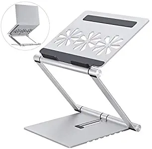 Laptop Stand Adjustable Portable Laptop Holder Free Angle Adjustment Heat-Vent Design to Elevate Laptop Stand for Desk, Compatible for MacBook Pro/Air, Surface All up to 15.6 inch (high 13.8 inch)