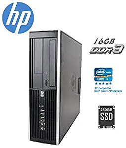 HP Elite 6300 SFF Small Form Factor Business Desktop Computer, Intel Quad-Core i7-3770 up to 3.9Ghz CPU, 16GB RAM, 256GB SSD, DVD, USB 3.0, Windows 10 Professional (Renewed)