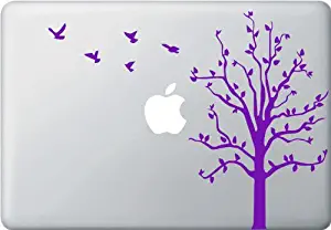 Apple Tree with Birds - MacBook or Laptop Decal (Purple)