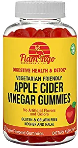 Apple Cider Vinegar Gummies Natural and Unfiltered with Mother Enzyme & Ginger. Cleanse, Detox, Bloating Relief. Good for Women, Men, Kids- Vegan Friendly & Gluten Free. 60 ACV Gummies.