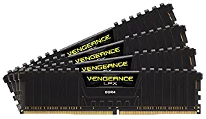 Corsair CMK64GX4M4C3200C16 VENGEANCE LPX 64GB (4x16GB) DDR4 3200 (PC4-25600) C16 1.35V Desktop Memory Black