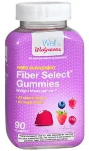 Walgreens Fiber Select Gummies Fiber Supplement Gum Drops, Mixed Berry Flavors, 90 Ea.