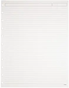 TUL Custom Note-Taking System Discbound Refill Pages, 81/2" x 11", Narrow Ruled, Letter Size, 3 packs of 50 Sheets each (150 sheets total), White