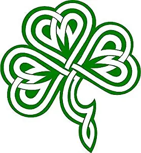 Celtic Knot Clover Shamrock Vinyl Decal Sticker | Cars Trucks Vans SUVs Laptops Walls Windows Cups | Green | 5.5 X 5 | KCD2124