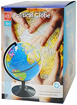 Elenco EDU-36920, Edu-Toys Edu-Science 5" Desktop Political Globe, Pack of 20 pcs