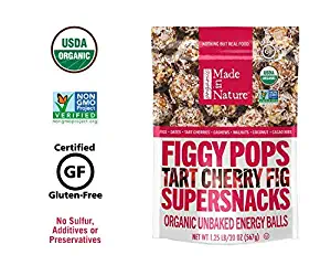 Made In Nature Organic Tart Cherry Figgy Pops, 20oz - Non-GMO Unbaked Protein Balls