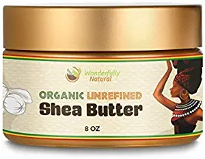 Unrefined Shea Butter - African Organic Ivory & Raw – Use Alone or in DIY Cream, Soap & More! - Vitamins Rich, Natural Healing for Eczema, Stretch Marks, Moisturizing Dry Skin & Hair Care 8 OZ