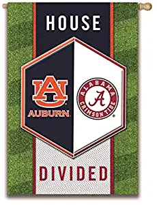 Team Sports America NCAA House Divided Suede House Flag