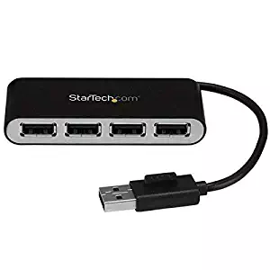 StarTech.com 4 Port USB Hub - 4 x USB 2.0 port - Bus Powered - USB Adapter - USB Splitter - Multi Port USB Hub - USB 2.0 Hub