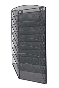 Klickpick Office Hanging Wall File Organizer Magazine Holder Racks (Gray, 8 Section Racks)