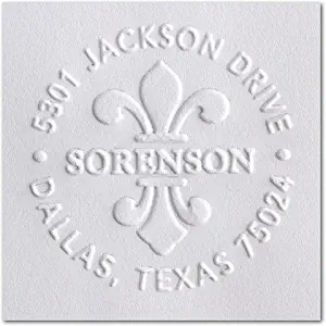 Shiny Custom Embosser - Personalize with Initials & Text - Hand-Held Embossing Stamp - Monogram, Seal Embosser Best for Books, Envelopes, Napkins