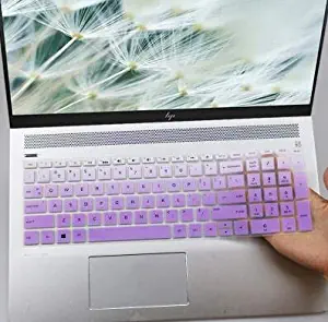 Keyboard Cover Skin Compatible 15.6 inch HP Pavilion x360 15-BR075NR / HP Pavilion 15-BS 15-BW 15-CC 15-CB 15-CD/HP Envy x360 15M-BP 15M-BQ,17.3 HP Envy 17M 17-BS Keyboard Covers (Omber Purple)