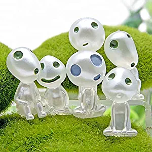 Little Bear Junkers Princess Mononoke Kodama (Tree Spirit) 6 Piece Glow-in-The-Dark Set