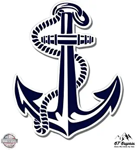 Anchor - 3" Vinyl Sticker - For Car Laptop I-Pad Phone Helmet Hard Hat - Waterproof Decal